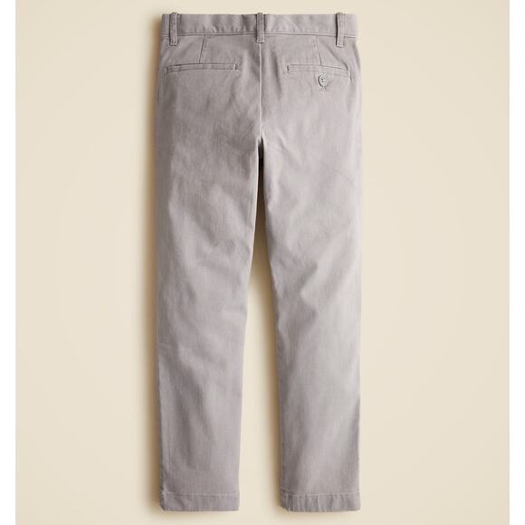 Crewcuts J.Crew 770 Stretch Chino Pants Boys 12 Chrome Gray Adjustable Waistband - Picture 2 of 7